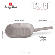 BerlingerHaus Grillpande Taupe 28 x 28 cm - egnet til alle varmekilder - standard non-stick belægning