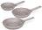 BerlingerHaus Stegepandesæt Taupe 3-Delt - ø 20, 24 & 28 cm - egnet til alle varmekilder - standard non-stick belægning