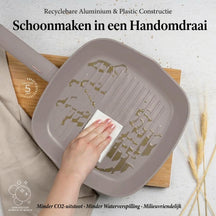 BerlingerHaus Grillpande Taupe 28 x 28 cm - egnet til alle varmekilder - standard non-stick belægning