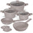BerlingerHaus Pandesæt Taupe 7-Delt - Kogepande ø 20, 24, 28 cm & Stegepande ø 20, 24 cm - egnet til alle varmekilder