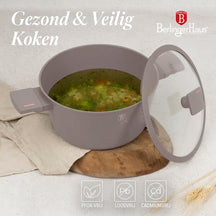 BerlingerHaus Grydesæt Taupe 11-Delt - Kogepande ø 20, 24, 28 cm, Stegepande ø 24, 28 cm & Kasserolle ø 16 cm - egnet til alle varmekilder