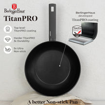BerlingerHaus Wokpande Mat Antracit ø 28 cm - egnet til alle varmekilder - standard non-stick belægning