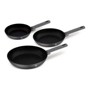 BerlingerHaus Stegepand Sæt Mat Antracit 3-Delt - ø 20, 24 & 28 cm - egnet til alle varmekilder - standard non-stick belægning