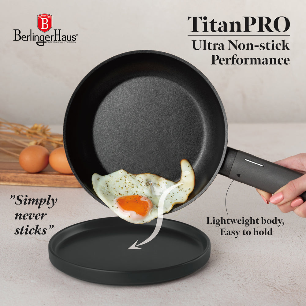 BerlingerHaus Stegepand Sæt Mat Antracit 3-Delt - ø 20, 24 & 28 cm - egnet til alle varmekilder - standard non-stick belægning