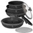 BerlingerHaus Pandesæt Click-it Mat Antracit 6-delt - Kogepande ø 16 & 20 cm, Stegepande ø 20 & 24 cm - egnet til alle varmekilder