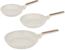 BerlingerHaus Stegepandesæt Nordic Mat Creme 3-Delt - ø 20, 24 & 28 cm - egnet til alle varmekilder - standard non-stick belægning