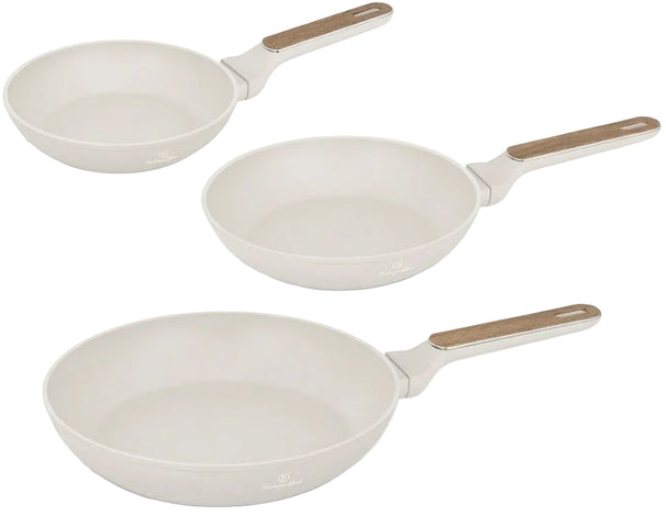 BerlingerHaus Stegepandesæt Nordic Mat Creme 3-Delt - ø 20, 24 & 28 cm - egnet til alle varmekilder - standard non-stick belægning