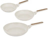 BerlingerHaus Stegepandesæt Nordic Mat Creme 3-Delt - ø 20, 24 & 28 cm - egnet til alle varmekilder - standard non-stick belægning