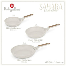 BerlingerHaus Stegepandesæt Nordic Mat Creme 3-Delt - ø 20, 24 & 28 cm - egnet til alle varmekilder - standard non-stick belægning