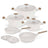 BerlingerHaus Pandesæt Nordic Mat Creme 7-Delig - Kogepande ø 20, 24, 28 cm & Stegepande ø 20, 24 cm - egnet til alle varmekilder