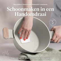 BerlingerHaus Pandesæt Nordic Mat Creme 7-Delig - Kogepande ø 20, 24, 28 cm & Stegepande ø 20, 24 cm - egnet til alle varmekilder