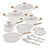 BerlingerHaus Pandesæt Nordic Mat Creme 11-Delig - Kogepande ø 20, 24, 28 cm, Stegepande ø 24, 28 cm & Kasserolle ø 16 cm - egnet til alle varmekilder