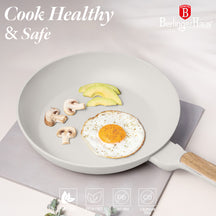 BerlingerHaus Pandesæt Nordic Mat Creme 11-Delig - Kogepande ø 20, 24, 28 cm, Stegepande ø 24, 28 cm & Kasserolle ø 16 cm - egnet til alle varmekilder