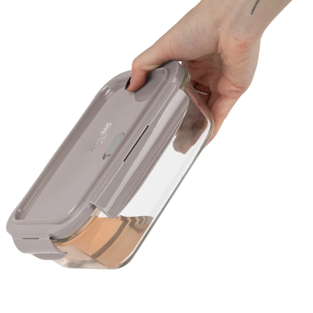 BerlingerHaus Glas Opbevaringsbokse Taupe - 3-delt - 570 ml, 840 ml & 1,18 Liter