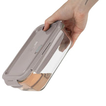 BerlingerHaus Glas Opbevaringsbokse Taupe - 3-delt - 570 ml, 840 ml & 1,18 Liter