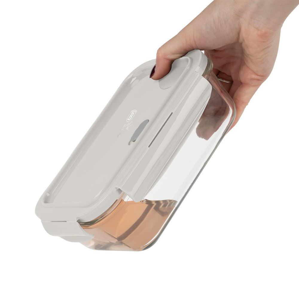 BerlingerHaus Glas Opbevaringsbokse Mat Creme - 3-delt - 570 ml, 840 ml & 1,18 Liter