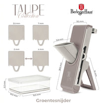 BerlingerHaus Mandolin / Grøntsagsslicer Taupe - med Opsamlingsbakke