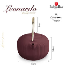 BerlingerHaus Teapot med RVS Filter - Gussejern Mat Bordeaux - 1 Liter