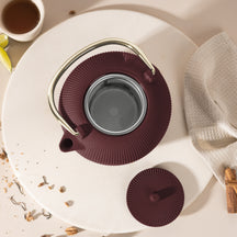 BerlingerHaus Teapot med RVS Filter - Gussejern Mat Bordeaux - 1 Liter