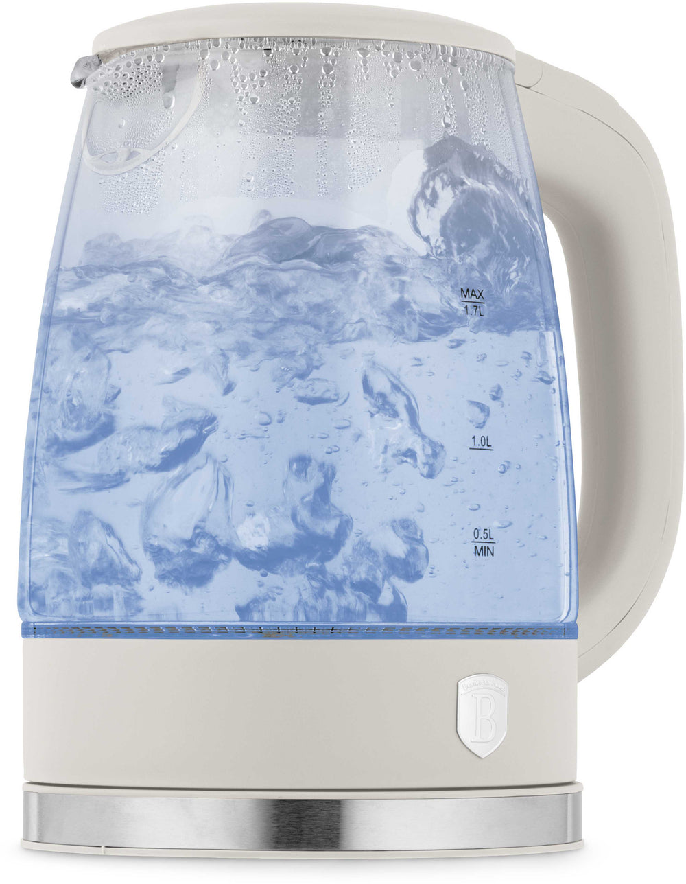 BerlingerHaus Elkande Glas Mat Creme - 1.7 Liter - 2200W