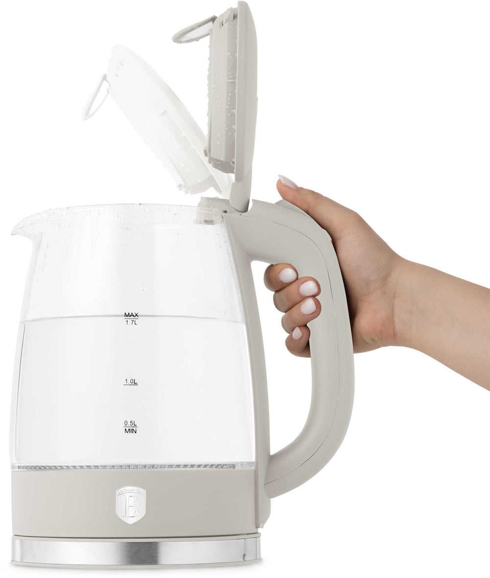 BerlingerHaus Elkande Glas Mat Creme - 1.7 Liter - 2200W