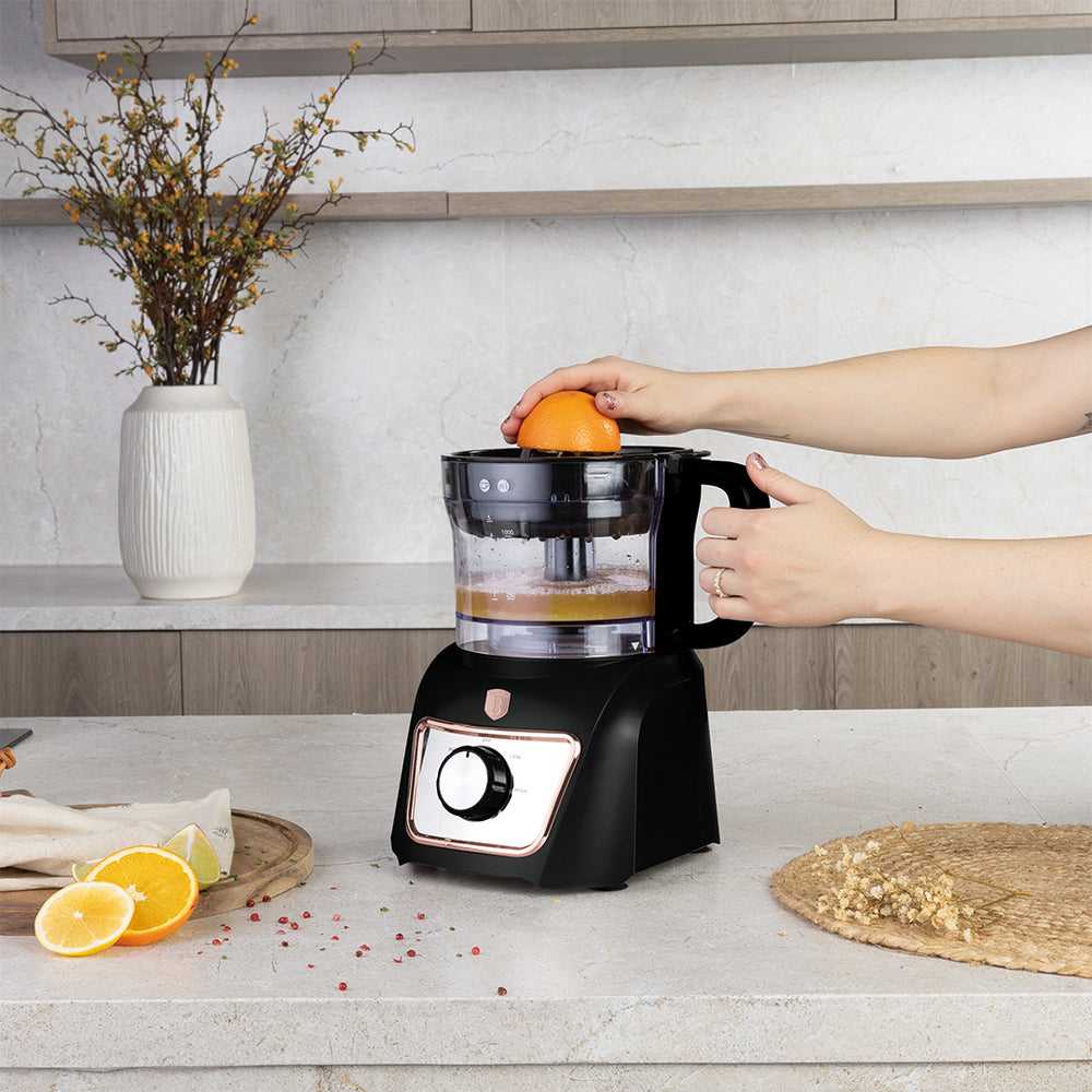 BerlingerHaus Køkkenmaskine / Foodprocessor 8-i-1 Sort Roséguld - 500W