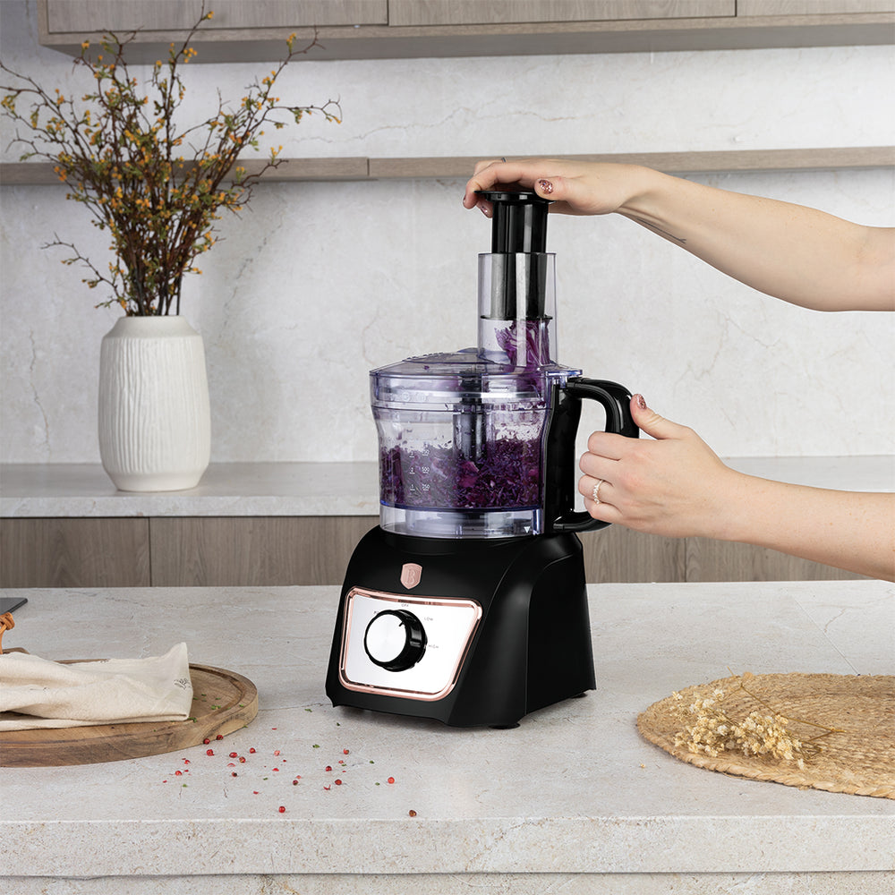 BerlingerHaus Køkkenmaskine / Foodprocessor 8-i-1 Sort Roséguld - 500W