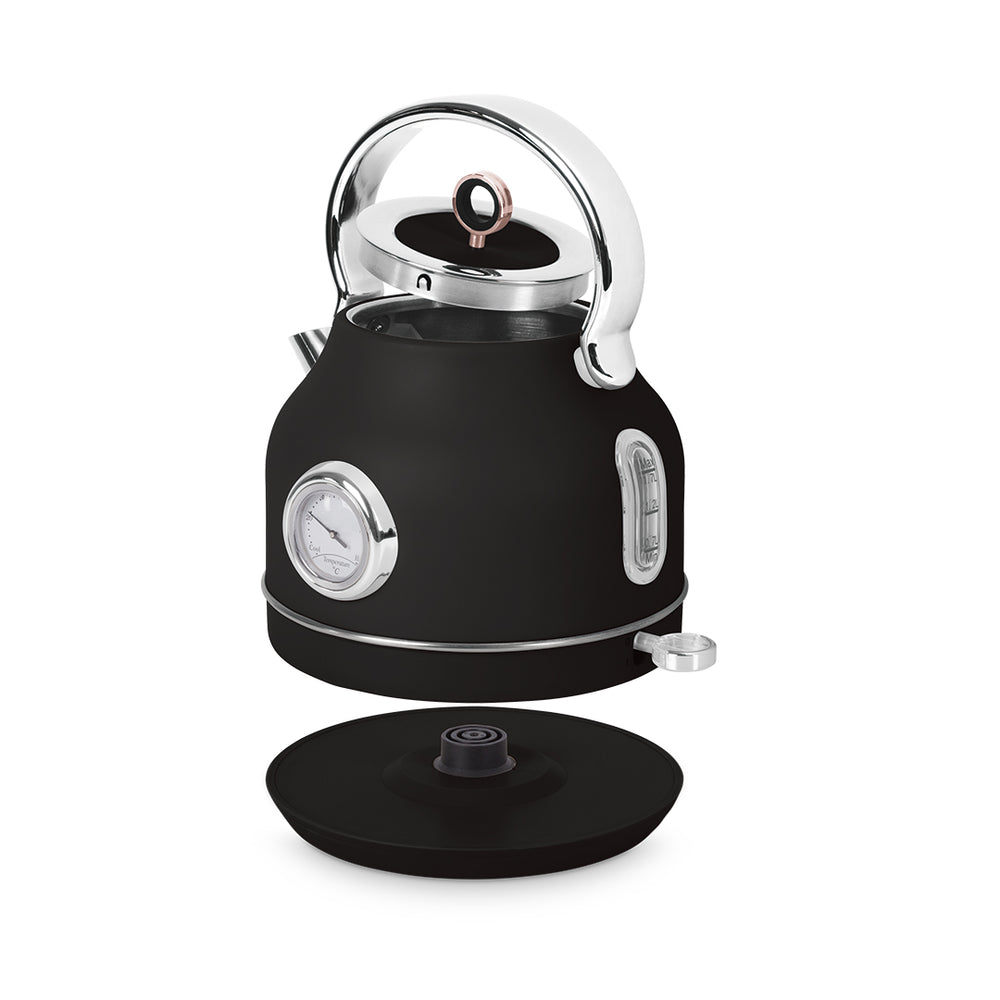 BerlingerHaus Elkande Sort Roséguld - med Termometer - 1.7 Liter - 2200W