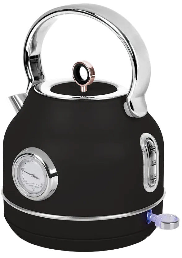 BerlingerHaus Elkande Sort Roséguld - med Termometer - 1.7 Liter - 2200W