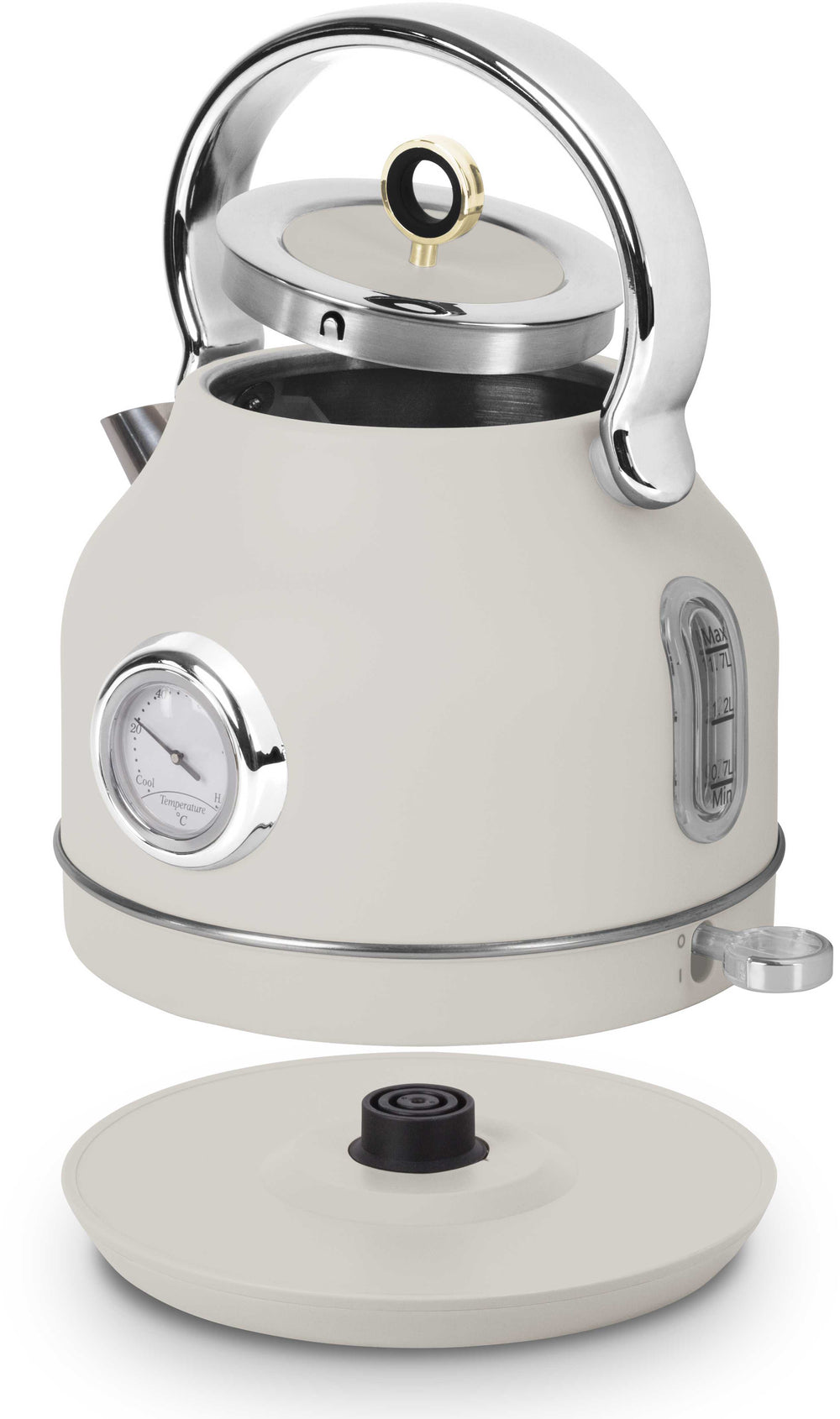 BerlingerHaus Elkande Mat Creme - med Termometer - 1.7 Liter - 2200W
