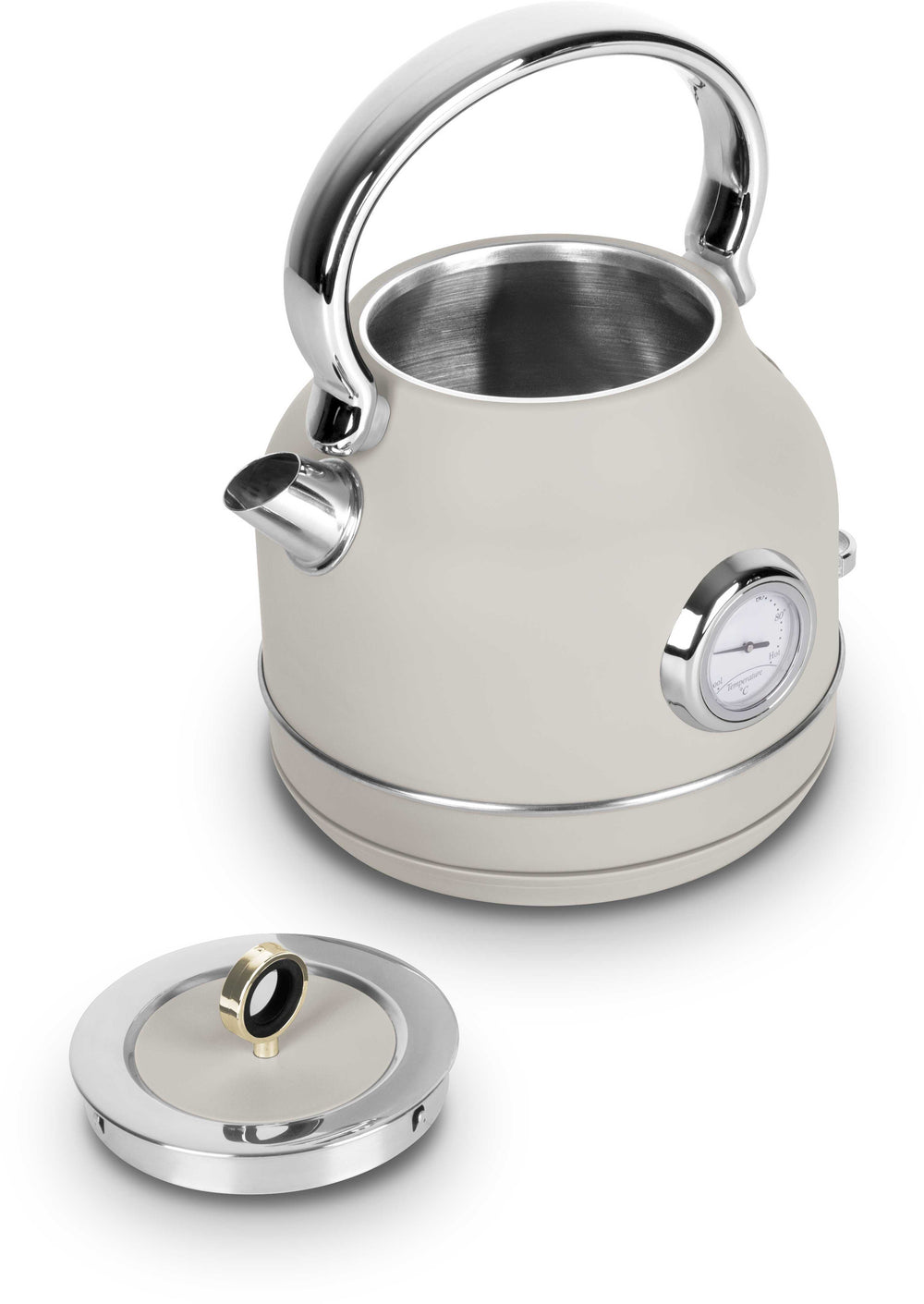 BerlingerHaus Elkande Mat Creme - med Termometer - 1.7 Liter - 2200W
