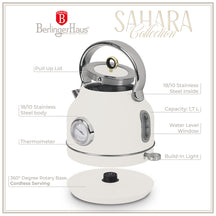 BerlingerHaus Elkande Mat Creme - med Termometer - 1.7 Liter - 2200W