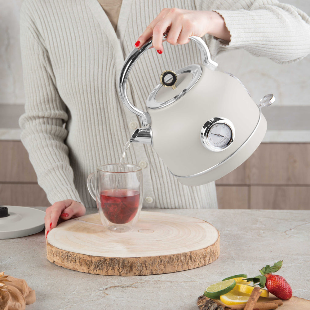 BerlingerHaus Elkande Mat Creme - med Termometer - 1.7 Liter - 2200W