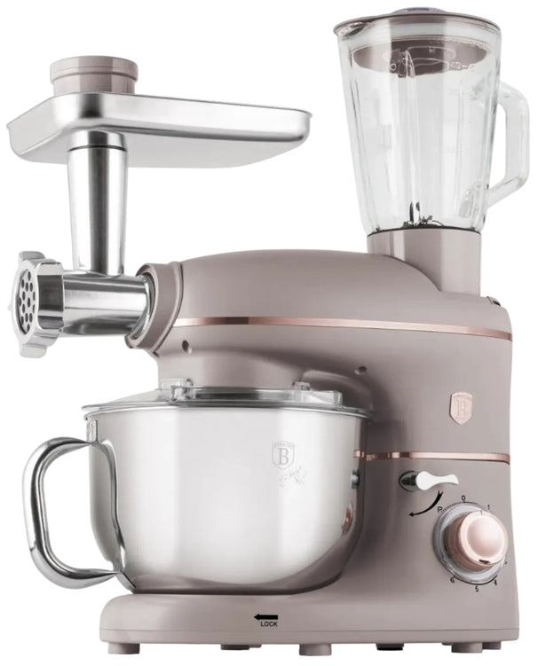 BerlingerHaus Multifunktionel Køkkenmaskine Taupe - 4-i-1 - 1500W