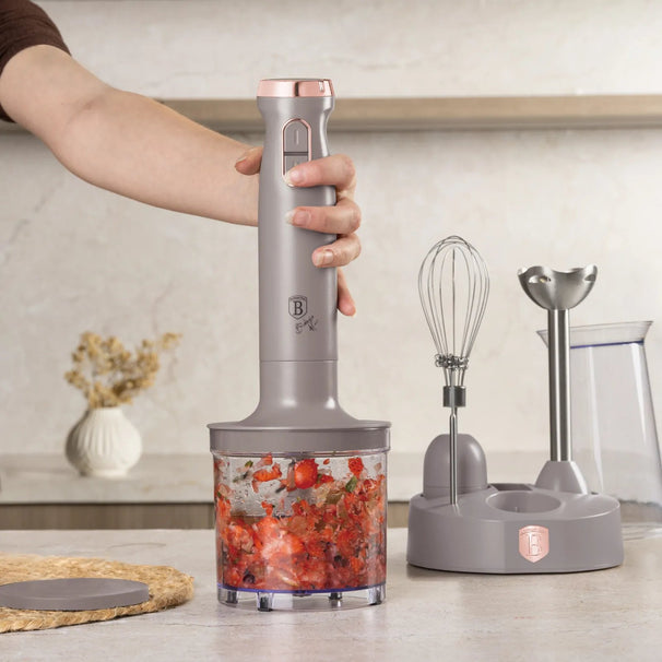 BerlingerHaus Stavblender sæt Taupe – 6-i-1 – 800 W