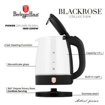 BerlingerHaus Vandkoger Glas Sort Roséguld - 1.7 Liter - 2200W
