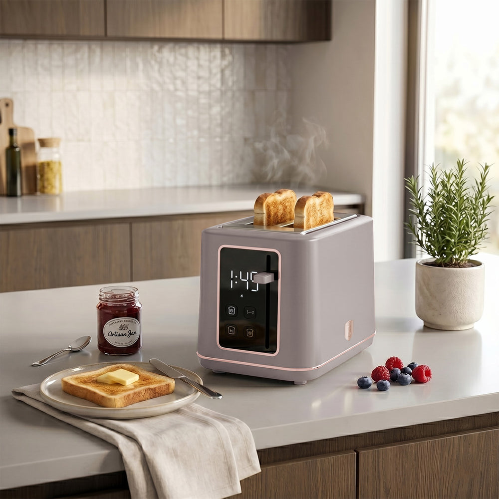 BerlingerHaus Brødrister Digital Taupe - 2 Slots - 870W