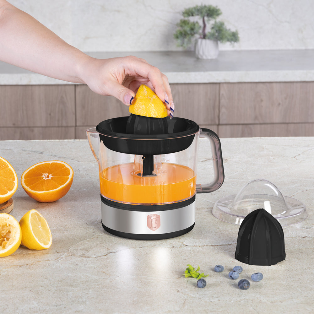 BerlingerHaus Elektrisk Citruspresse / Appelsinpresser Sort Roséguld - 0,7 L - 40 W