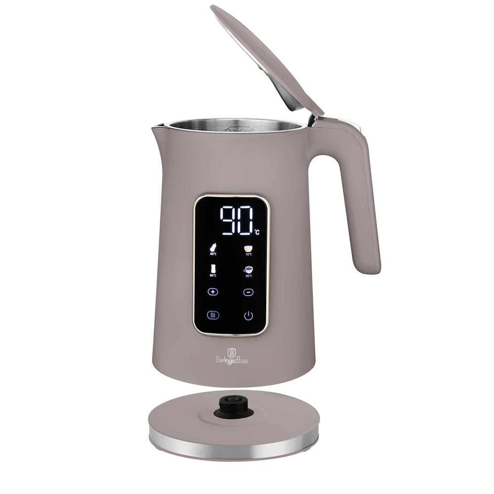 BerlingerHaus Elkande Digital Taupe - Temperaturindstilling - 1.7 Liter - 2200W