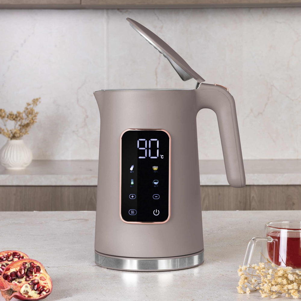 BerlingerHaus Elkande Digital Taupe - Temperaturindstilling - 1.7 Liter - 2200W