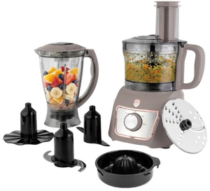 BerlingerHaus Køkkenmaskine / Foodprocessor 8-i-1 Mat Taupe - 500W