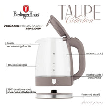 BerlingerHaus Elkande Glas Taupe - 1.7 Liter - 2200W