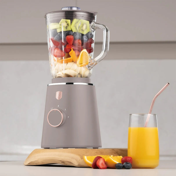 BerlingerHaus Blender Taupe - Glas Kande - 1.5 Liter - 1000W