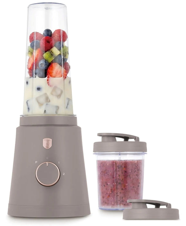 BerlingerHaus Smoothie Blender to Go Taupe - Inkluderer 2 Beholdere - 320W