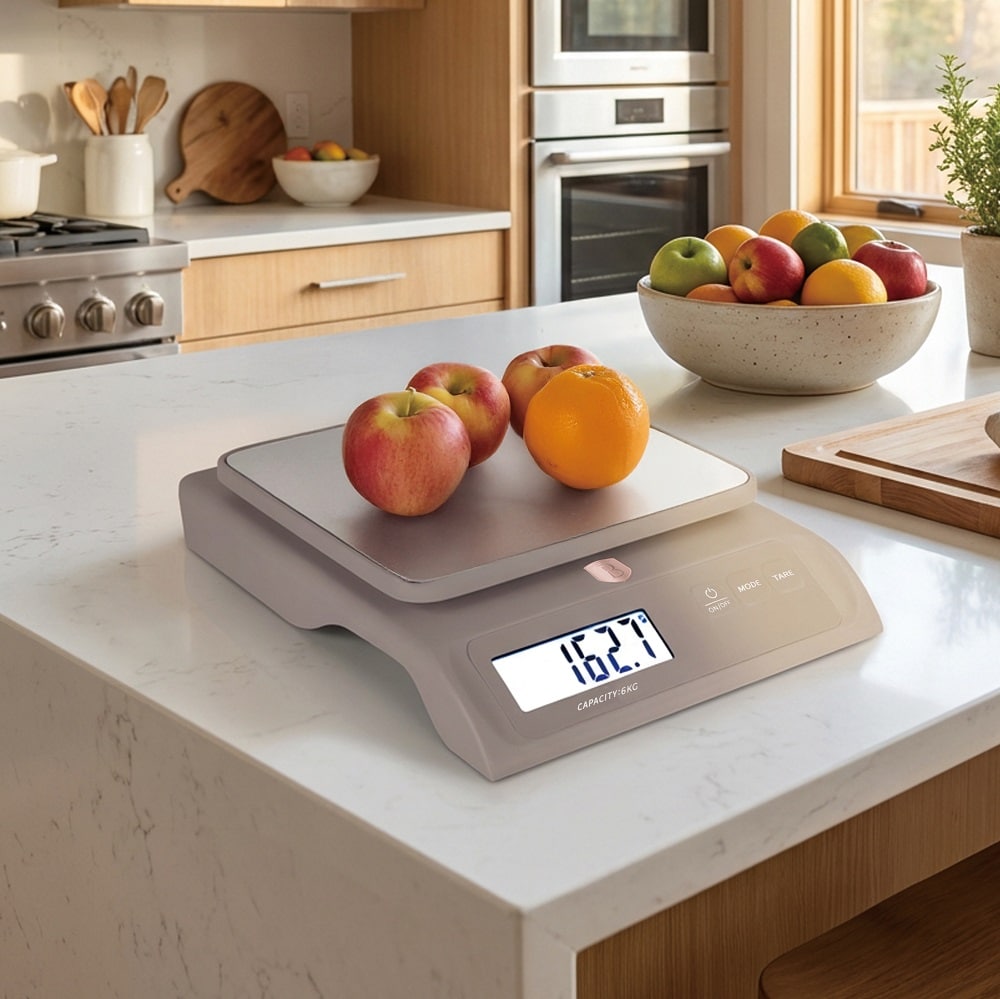 BerlingerHaus Køkkenvægt Digital Taupe - Maksimalt 6 kg