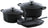 BK Pandesæt Bourgogne Jet Black Gussejern 3-delt - Stegepande ø 24, 28 cm & Grillpande 26x26 cm - egnet til alle varmekilder