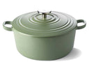 BK Stegegryde Bourgogne Olive Green Støbejern ø 28 cm / 6,7 Liter - emaljeret non-stick belægning