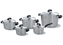 BK Pannenset Conical Cool 5-delig - RVS - Kogepande ø 16, 18, 20, 24 cm & Steelpande ø 16 cm