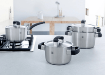 BK Pannenset Conical Cool 5-delig - RVS - Kogepande ø 16, 18, 20, 24 cm & Steelpande ø 16 cm