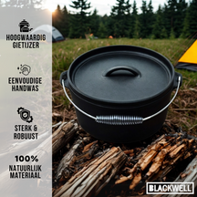 Blackwell Dutch oven / Braadpan med låg - Gussejern - ø 25 cm / 4 Liter - uden non-stick belægning
